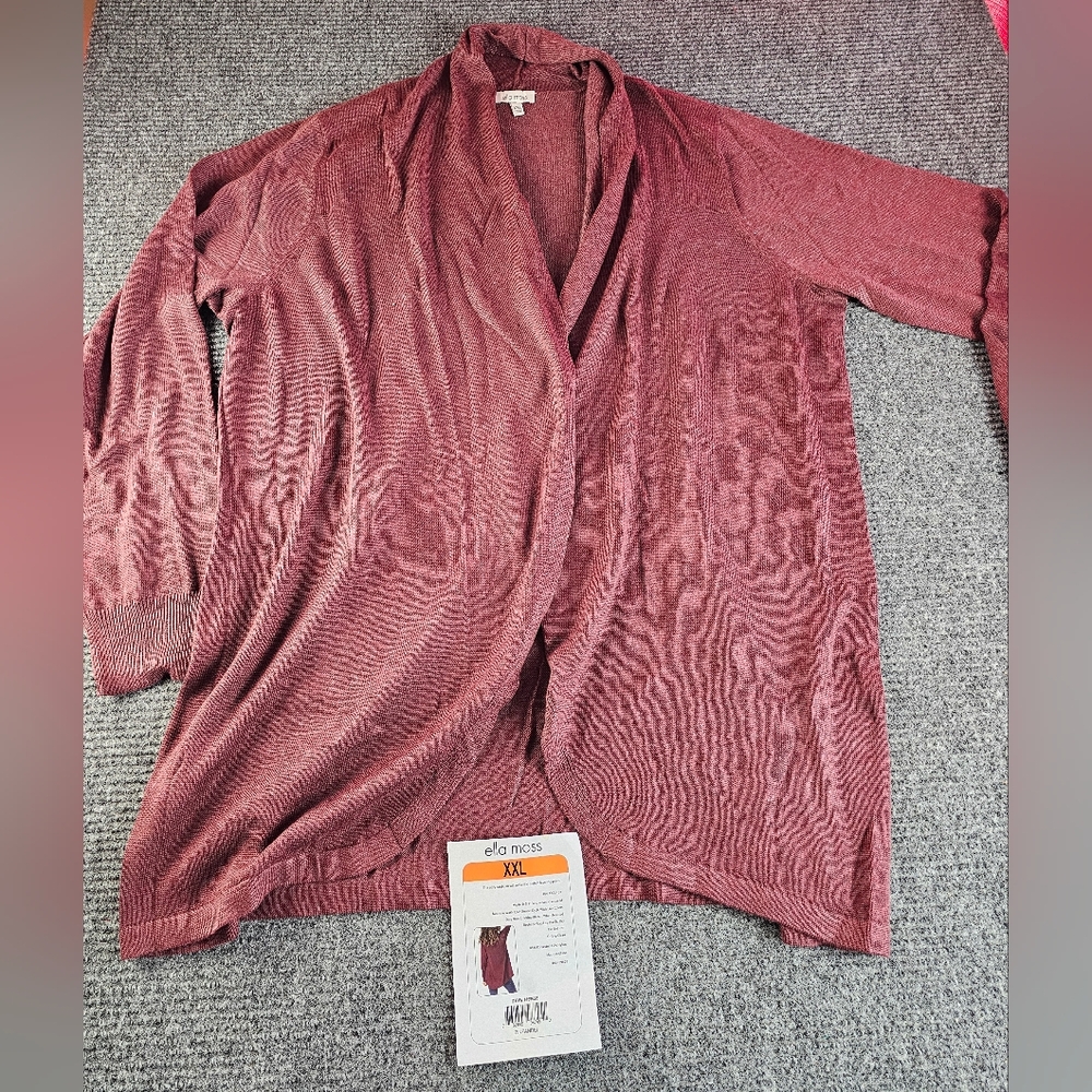 Ella Moss Women's Pink Sweater Cardigan 2XL New